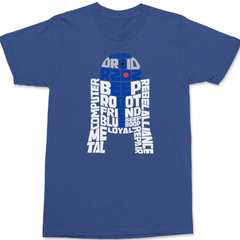 R2D2 Typography T-Shirt BLUE