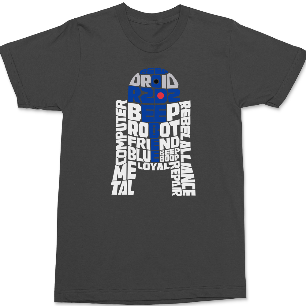 R2D2 Typography T-Shirt CHARCOAL