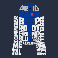 R2D2 Typography T-Shirt NAVY