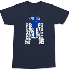 R2D2 Typography T-Shirt NAVY