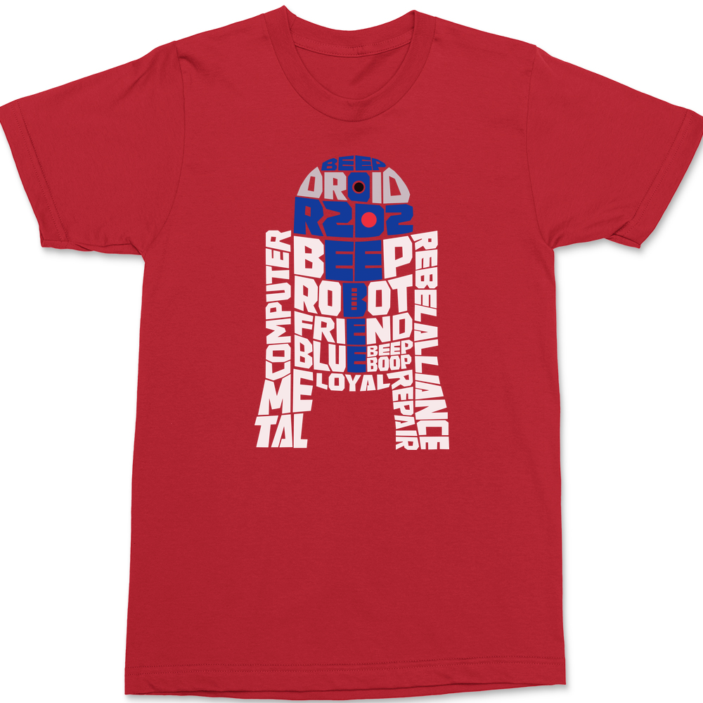 R2D2 Typography T-Shirt RED