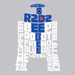 R2D2 Typography T-Shirt SILVER