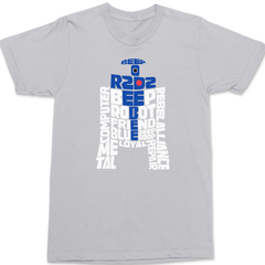 R2D2 Typography T-Shirt SILVER