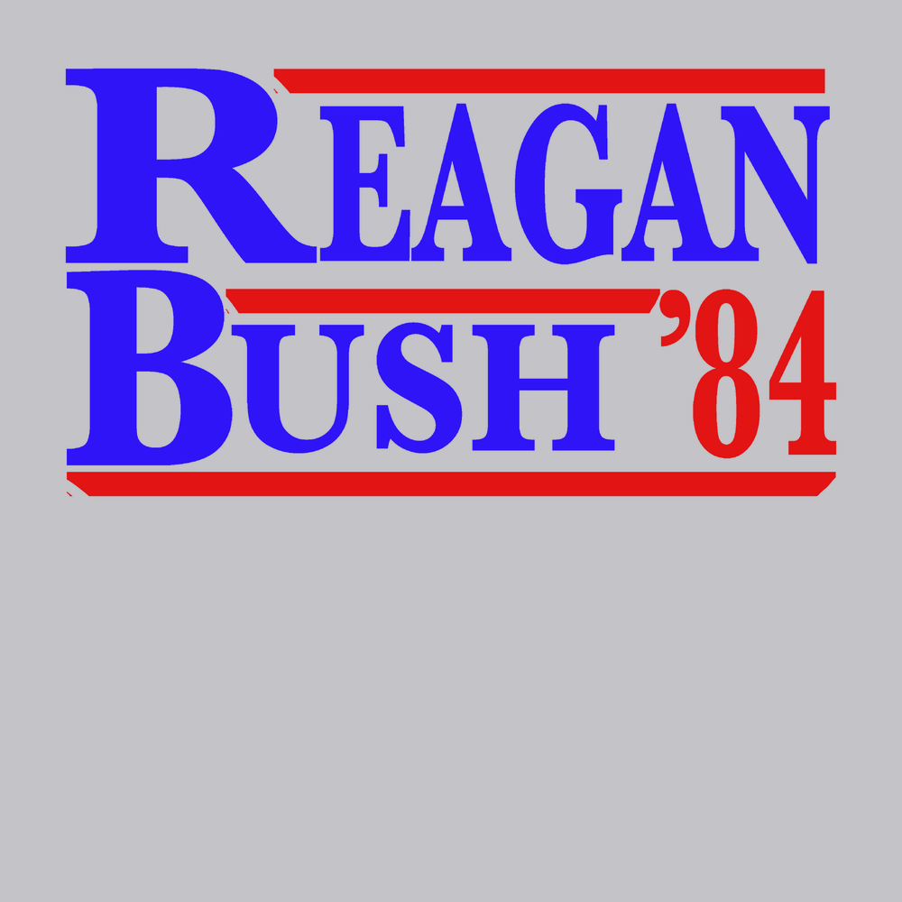 Reagan Bush 84 T-Shirt SILVER