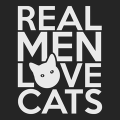 Real Men Love Cats T-Shirt BLACK