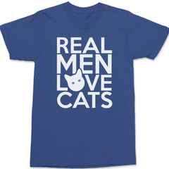Real Men Love Cats T-Shirt BLUE