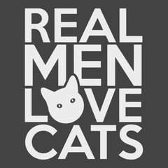Real Men Love Cats T-Shirt CHARCOAL
