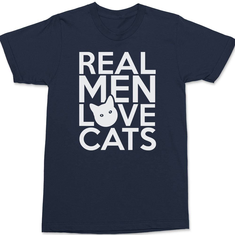 Real Men Love Cats T-Shirt NAVY