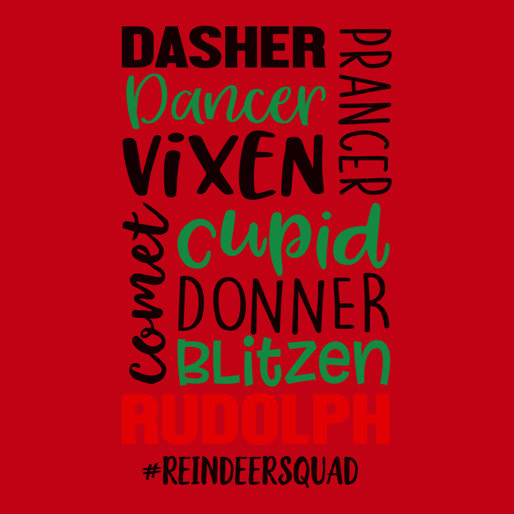 Reindeer Squad T-Shirt RED