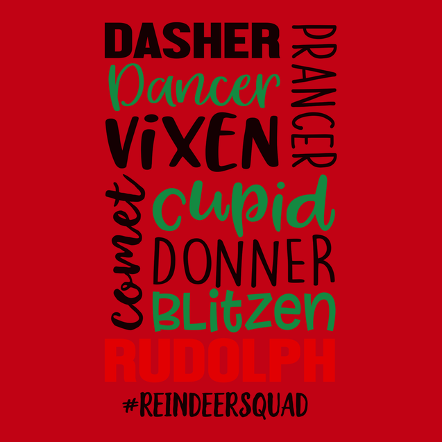 Reindeer Squad T-Shirt RED