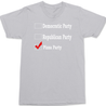 Republican Party Democrat Party Pizza Party T-Shirt SILVER