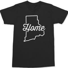 Rhode Island Home T-Shirt BLACK