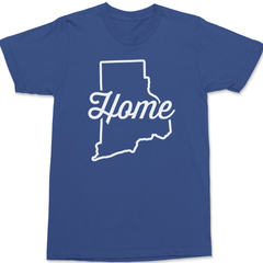 Rhode Island Home T-Shirt BLUE
