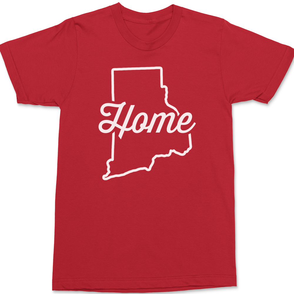 Rhode Island Home T-Shirt RED