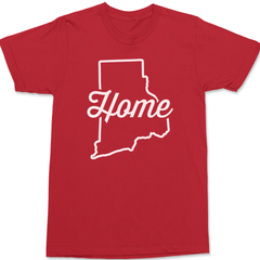 Rhode Island Home T-Shirt RED