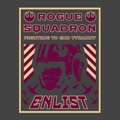 Rogue Squadron Fighting To End Tyranny T-Shirt CHARCOAL
