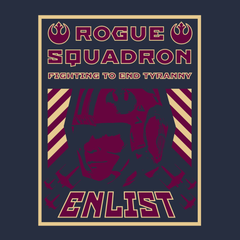 Rogue Squadron Fighting To End Tyranny T-Shirt Navy