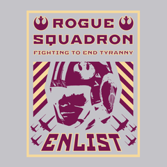 Rogue Squadron Fighting To End Tyranny T-Shirt SILVER