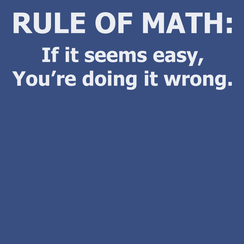 Rule Of Math T-Shirt BLUE