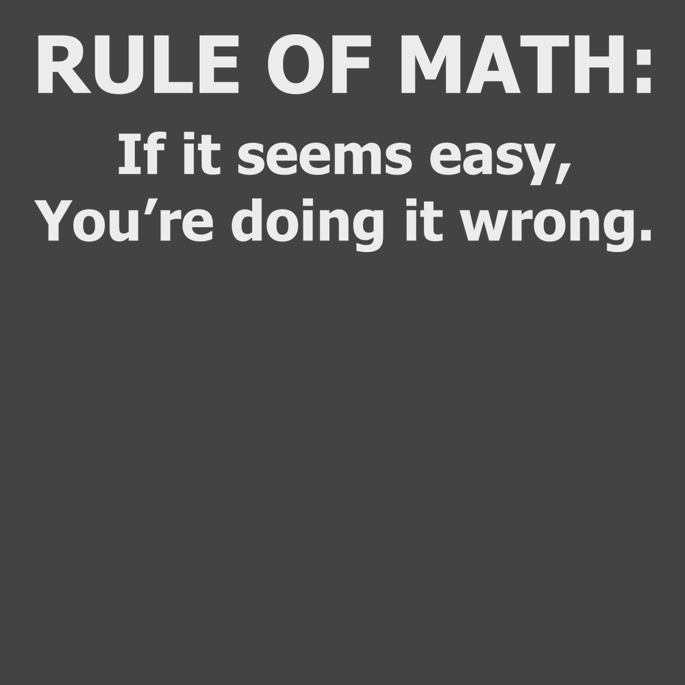 Rule Of Math T-Shirt CHARCOAL