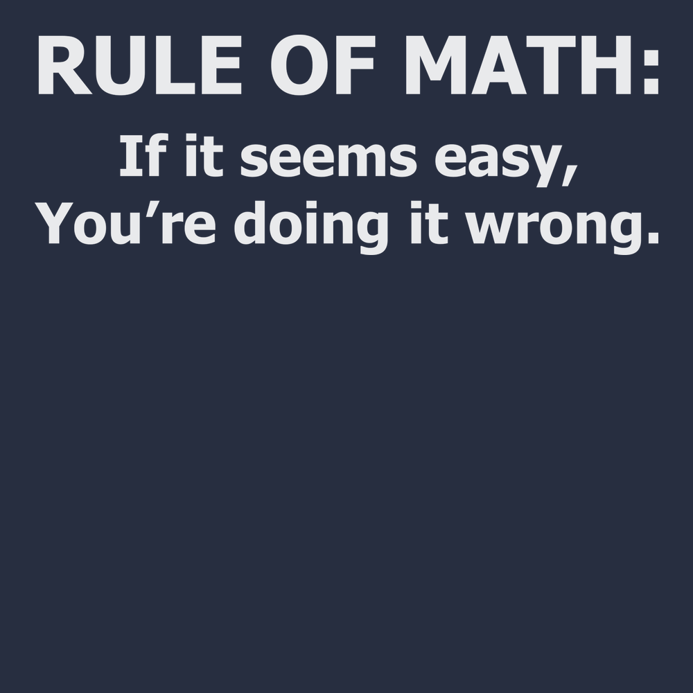 Rule Of Math T-Shirt NAVY