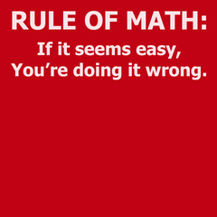 Rule Of Math T-Shirt RED