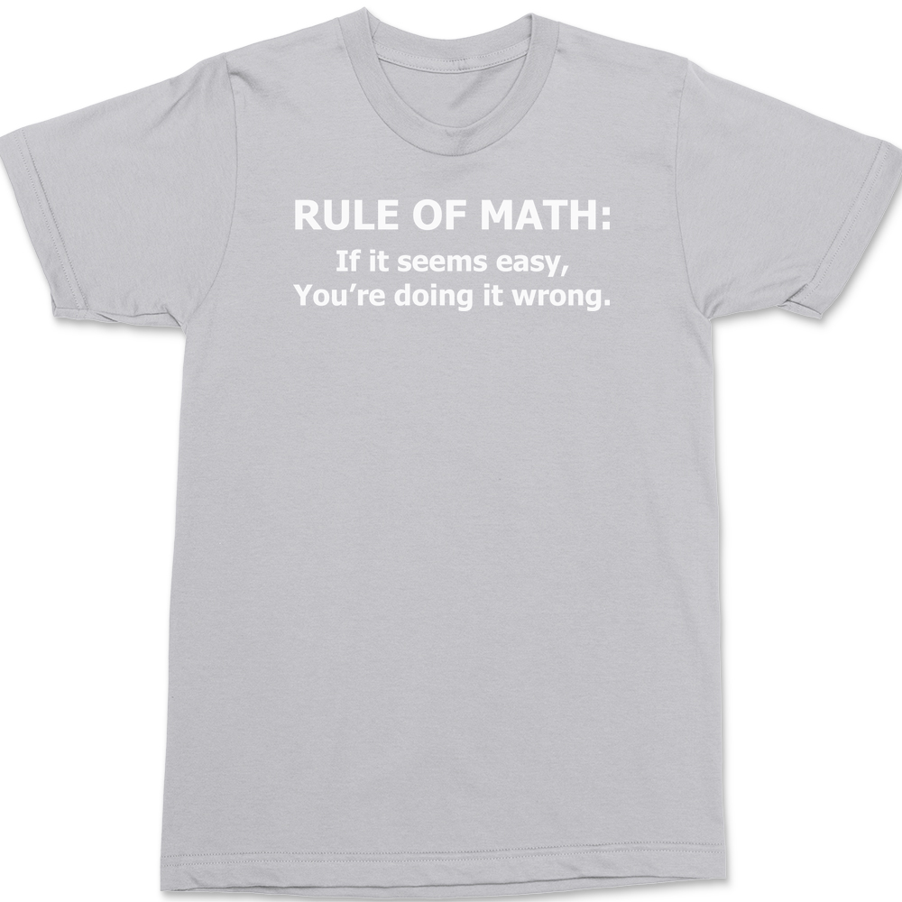Rule Of Math T-Shirt SILVER