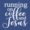 Running on Coffee and Jesus T-Shirt BLUE