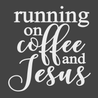Running on Coffee and Jesus T-Shirt CHARCOAL