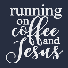 Running on Coffee and Jesus T-Shirt Navy