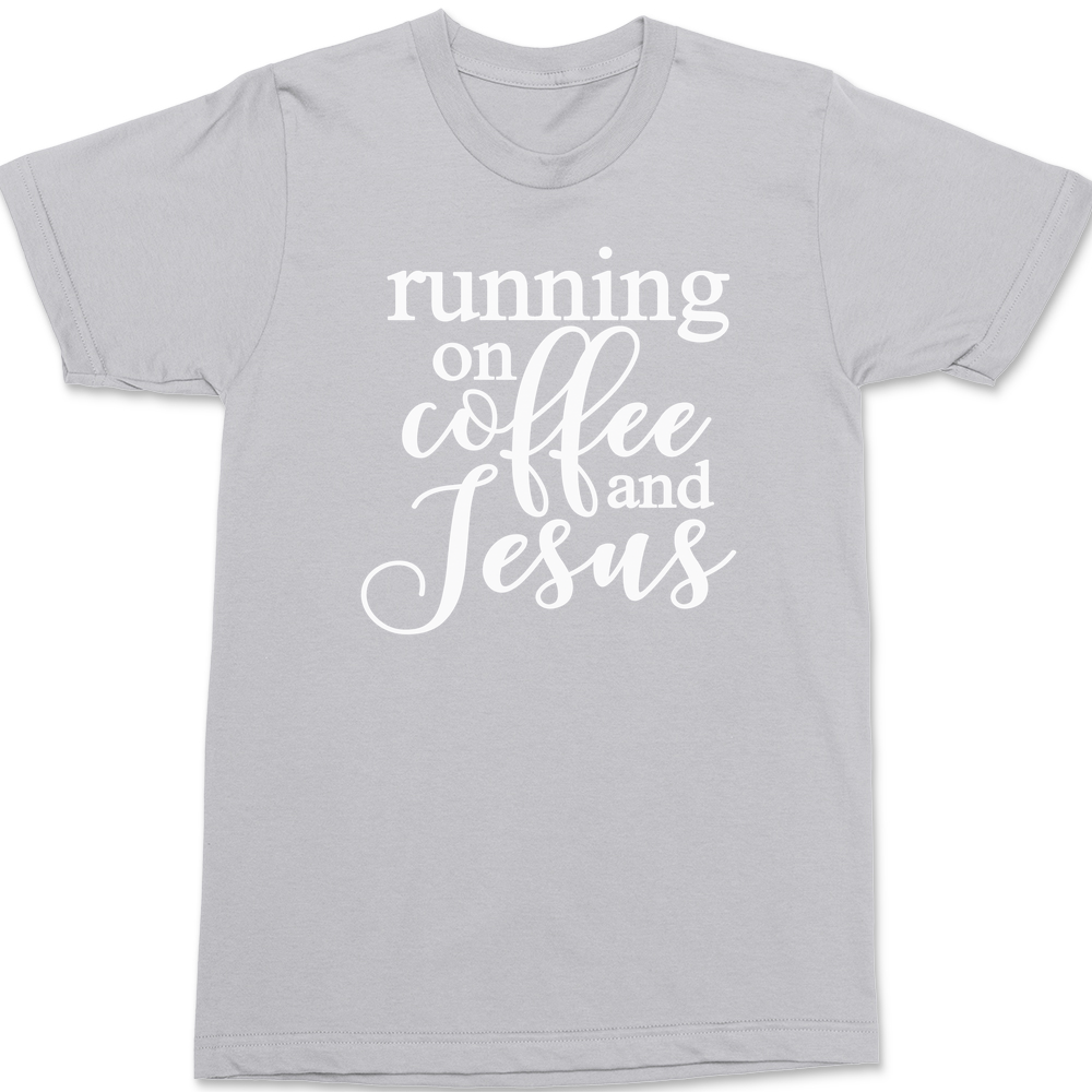 Running on Coffee and Jesus T-Shirt SILVER