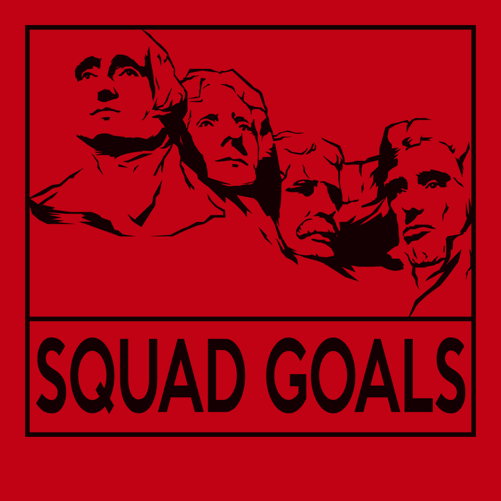 Rushmore Squad Goals T-Shirt RED