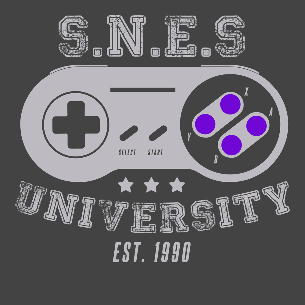 SNES University T-Shirt CHARCOAL
