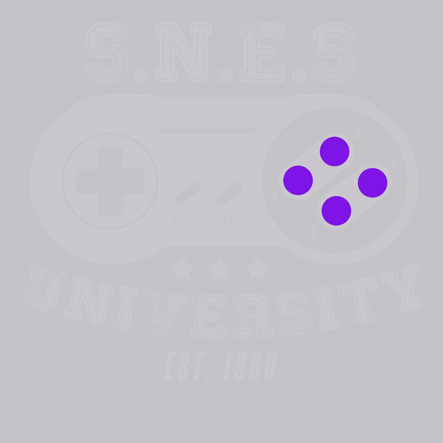 SNES University T-Shirt SILVER