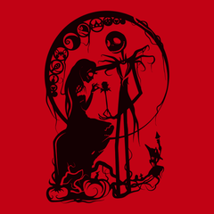 Sally and Jack Skellington T-Shirt RED