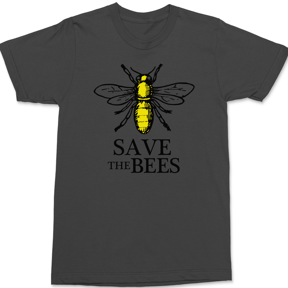 Save The Bees T-Shirt CHARCOAL