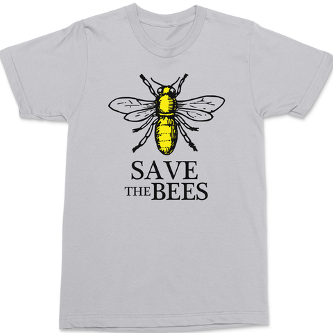 Save The Bees T-Shirt SILVER