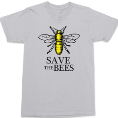 Save The Bees T-Shirt SILVER