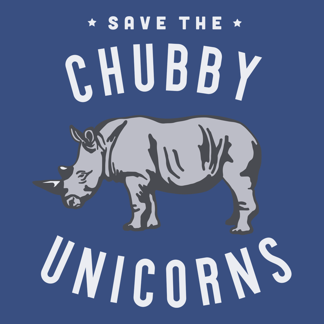 Save The Chubby Unicorns T-Shirt BLUE