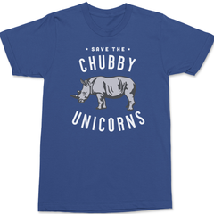 Save The Chubby Unicorns T-Shirt BLUE