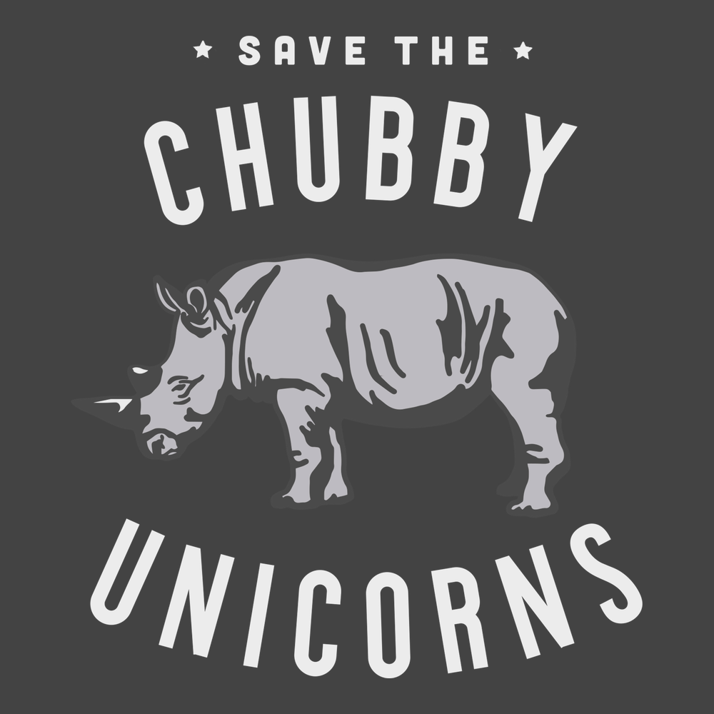 Save The Chubby Unicorns T-Shirt CHARCOAL