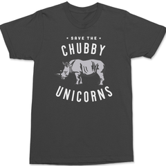Save The Chubby Unicorns T-Shirt CHARCOAL