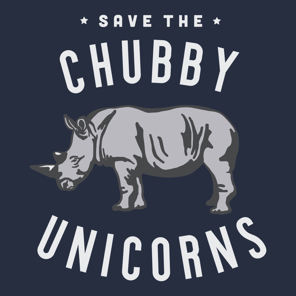 Save The Chubby Unicorns T-Shirt NAVY