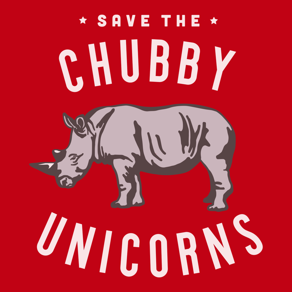 Save The Chubby Unicorns T-Shirt RED