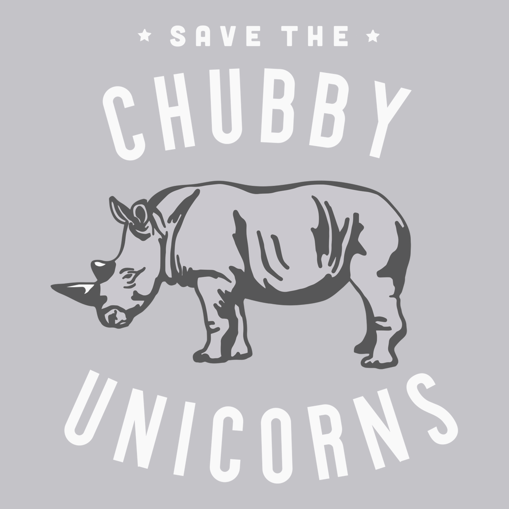 Save The Chubby Unicorns T-Shirt SILVER