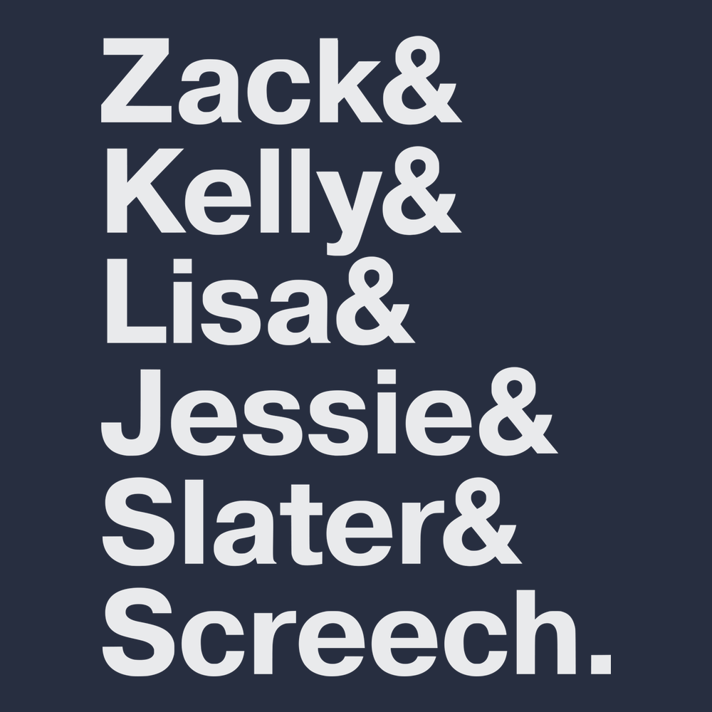Saved By The Bell Names T-Shirt NAVY