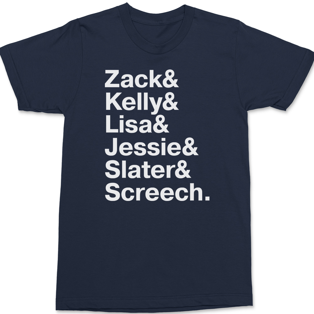Saved By The Bell Names T-Shirt NAVY