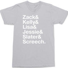 Saved By The Bell Names T-Shirt SILVER