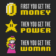 Scarface Mario Money Power Woman T-Shirt BLACK