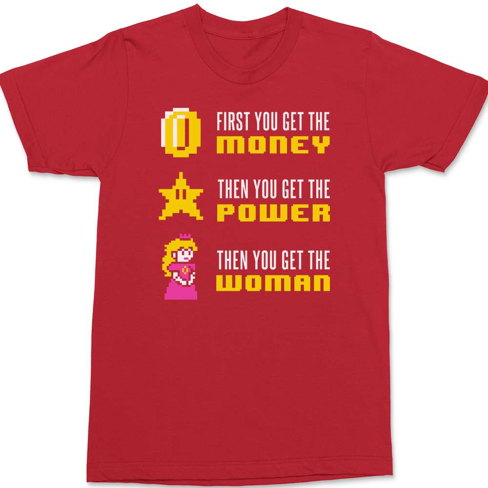 Scarface Mario Money Power Woman T-Shirt RED